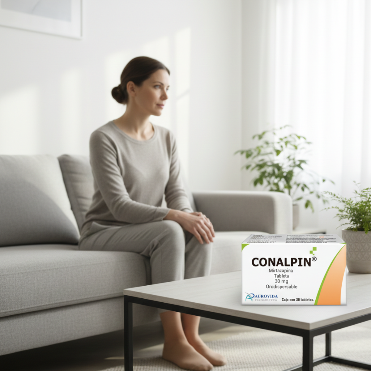 Conalpin Mirtazapina 30 Mg Caja Con 30 Tabletas Orodispersable Aurovida