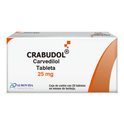 Crabudol Carvedilol 25 mg Caja con 28 Tabletas Aurovida