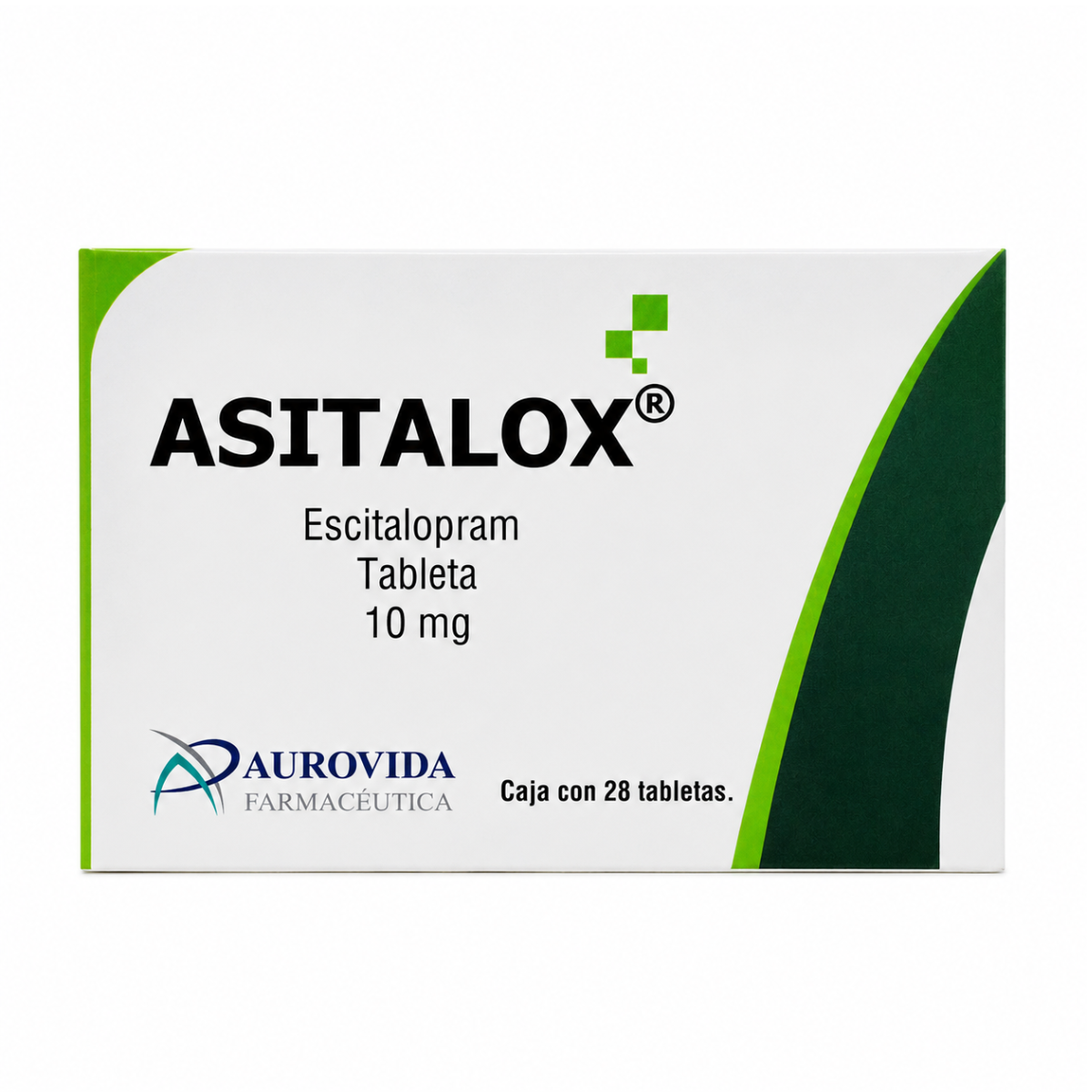 Asitalox Escitalopram 10 mg Caja con 28 Tabletas Aurovida
