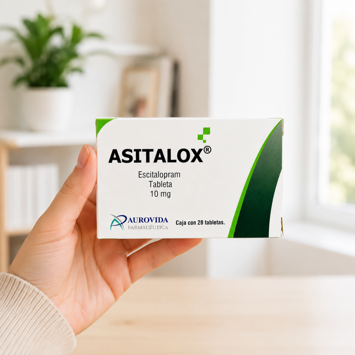 Asitalox Escitalopram 10 mg Caja con 28 Tabletas Aurovida