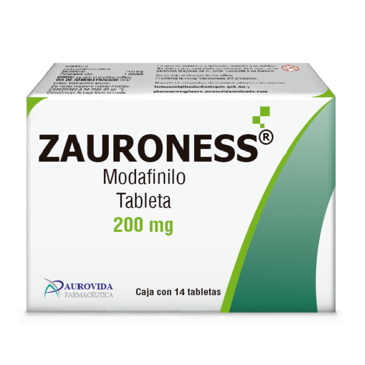 Zauroness Modafilino 200 Mg Caja con 14 Tabletas Aurovida
