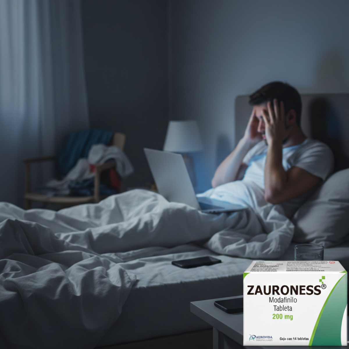 Zauroness Modafilino 200 Mg Caja con 14 Tabletas Aurovida