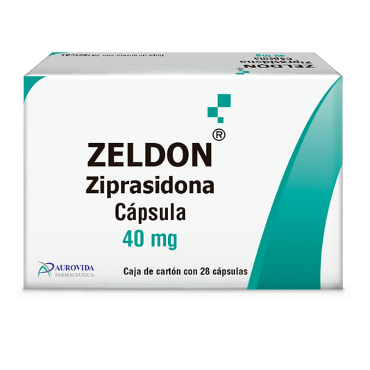 Zeldón Ziprasidona Caja Con 28 Caps. 40 Mg Aurovida