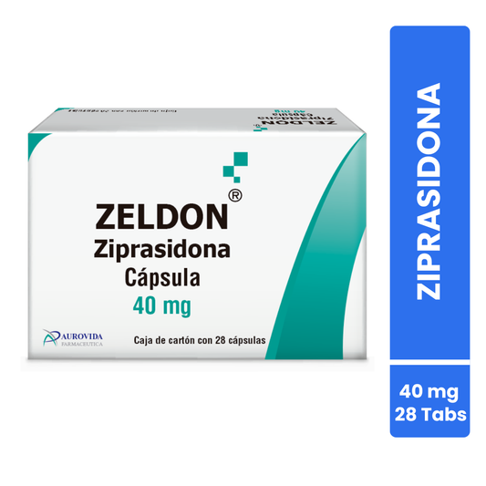 Zeldón Ziprasidona Caja Con 28 Caps. 40 Mg Aurovida