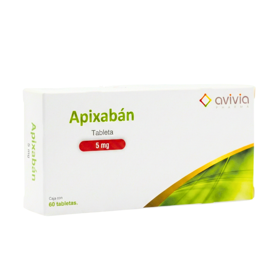 Apixabán 5 Mg Caja con 60 Tabletas Genérico de Elicuis Avivia