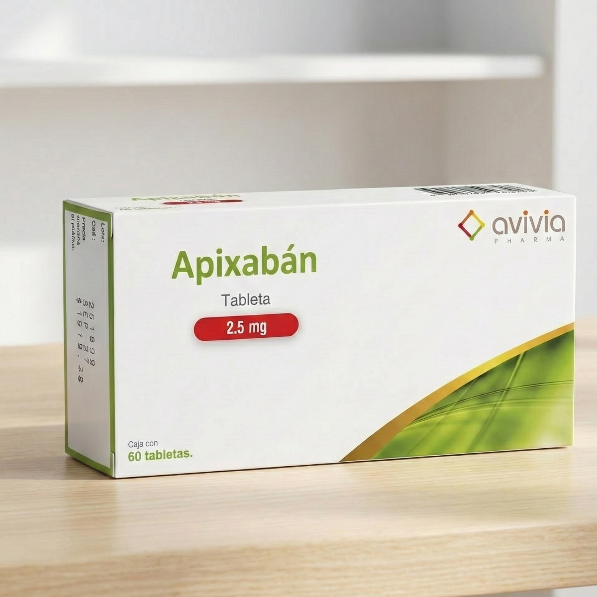 Apixabán 2.5 Mg 2 Cajas con 60 Tabletas C/u Genérico de Elicuis Avivia
