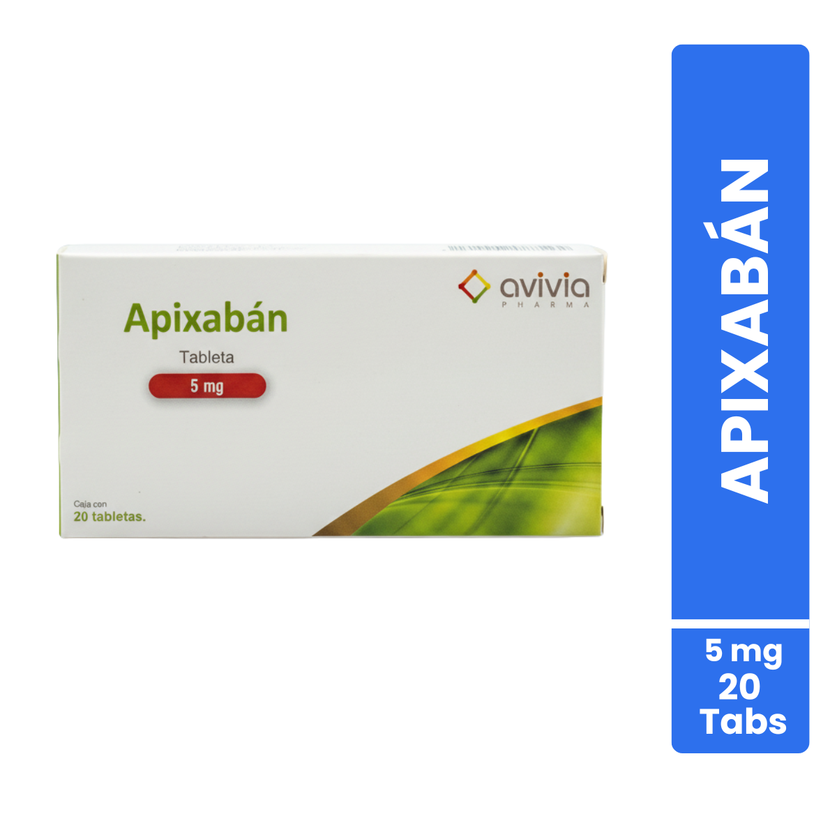 Apixabán 5 Mg Caja con 20 Tabletas Genérico de Elicuis Avivia
