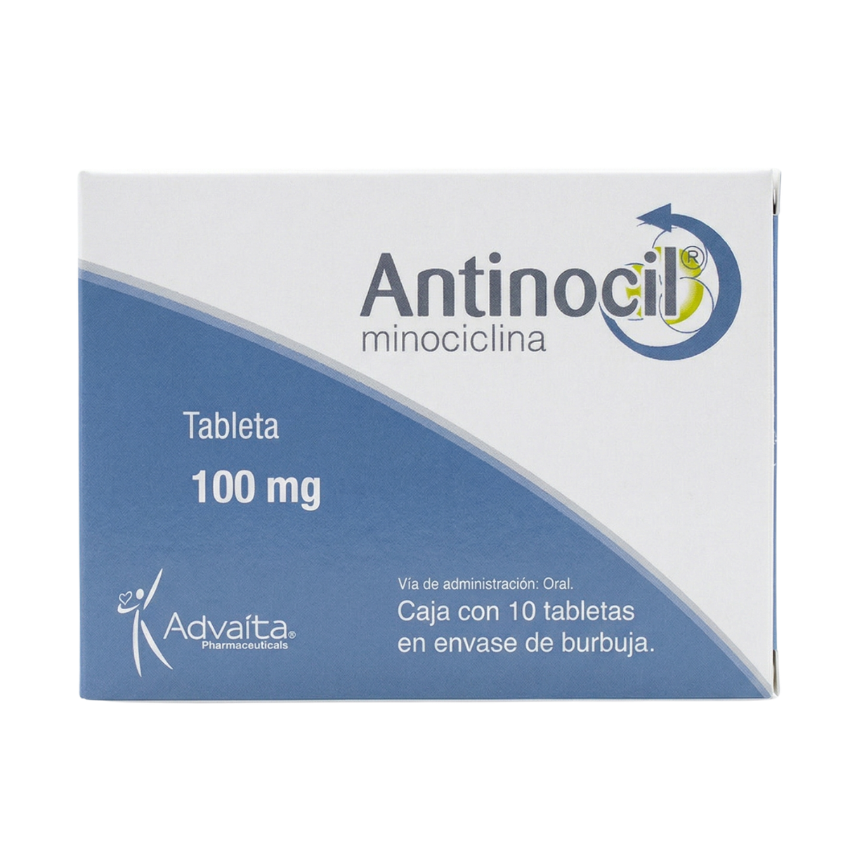 Antinocil Minociclina 100 mg 10 tabletas
