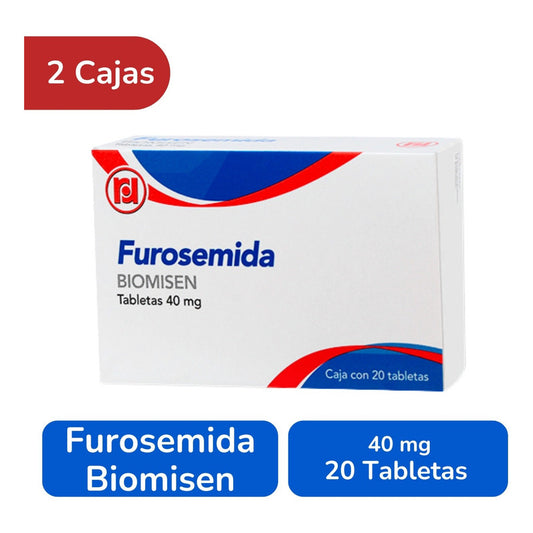 Furosemida 40 Mg 2 Cajas Con 20 Tabletas C/u Randall