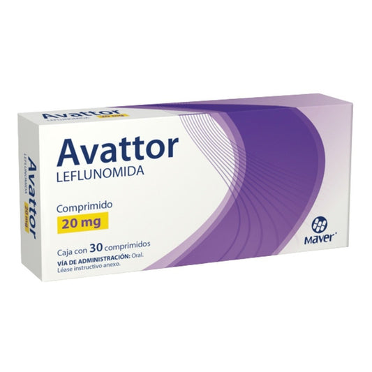 Avattor Leflunomida De 20mg Caja Con 30 Comprimidos
