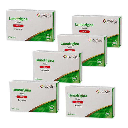 Avivia Lamotrigina 100mg 6 Cajas 28 Tabletas C/u