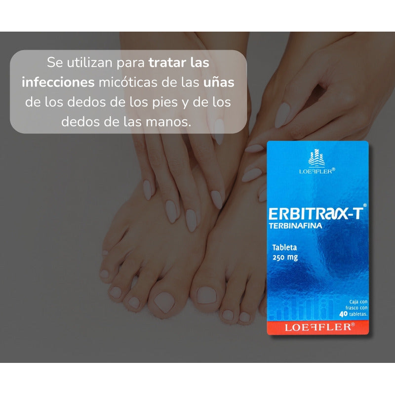Erbitrax-t 250mg 40 Tabletas - Loeffler (terbinafina)