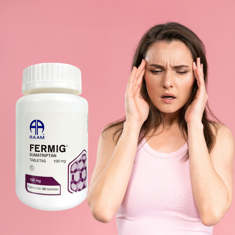 Fermig Sumatriptan Raam 100mg Frasco Con 20 Tabletas