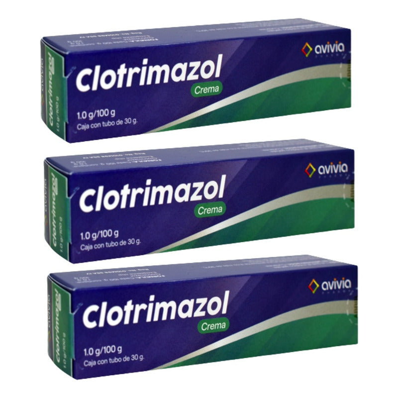 Clotrimazol Crema 1g / 100g 3 Tubos De 30g C/u Avivia