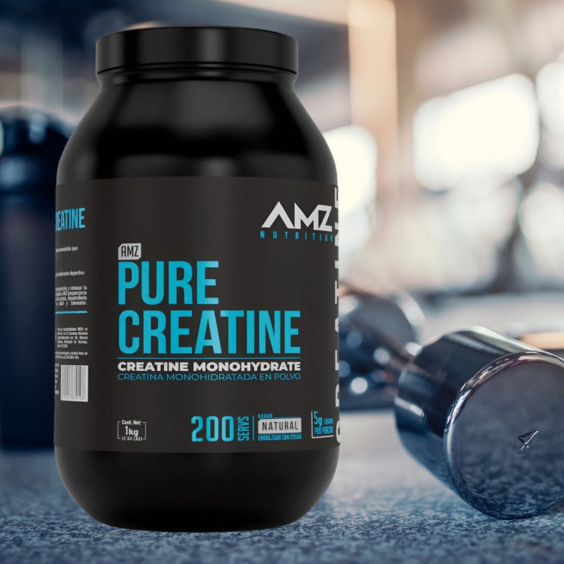 Amz Pure Creatine, Creatina Monohidratada En Polvo 1 Kg. Natural