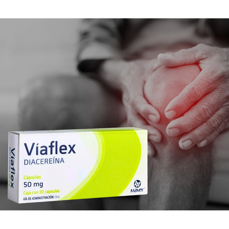 Viaflex Diacereína 50 Mg 2 Cajas 30 Cápsulas C/u Maver