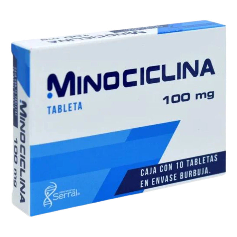 Minociclina 100 Mg Caja Con 10 Tabletas Serral