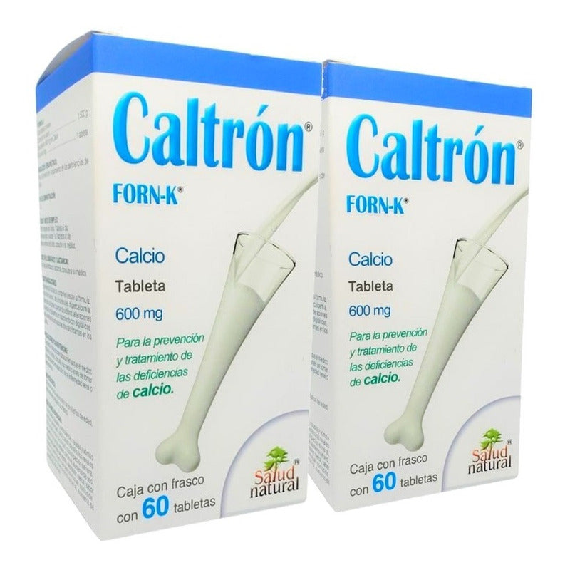 Caltron 600  Pack Con 120 Tabletas De Calcio  Sin Sabor
