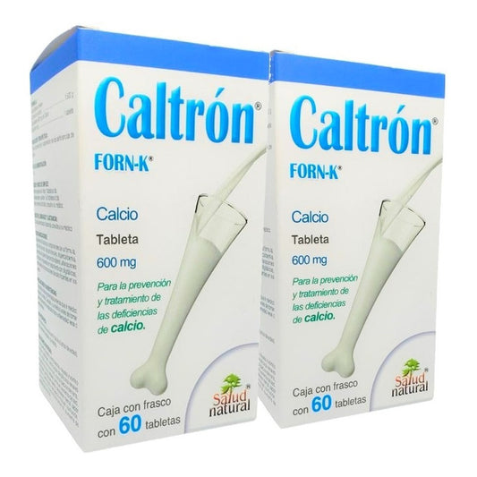Caltron 600  Pack Con 120 Tabletas De Calcio  Sin Sabor