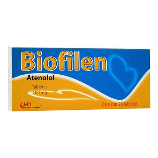 Biofilen Atenolol 100 Mg 28 Tabletas - Degorts Chemical