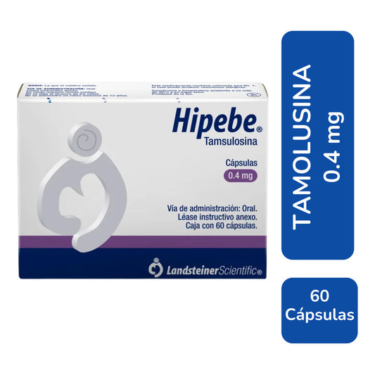 Hipebe Tamsulosina 0.4 Mg 2 Cjas 60 Cápsulas C/u Landsteiner