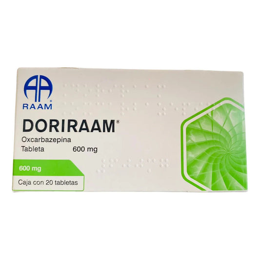 Doriraam Oxcarbazepina 600 Mg Caja Con 20 Tabletas Raam