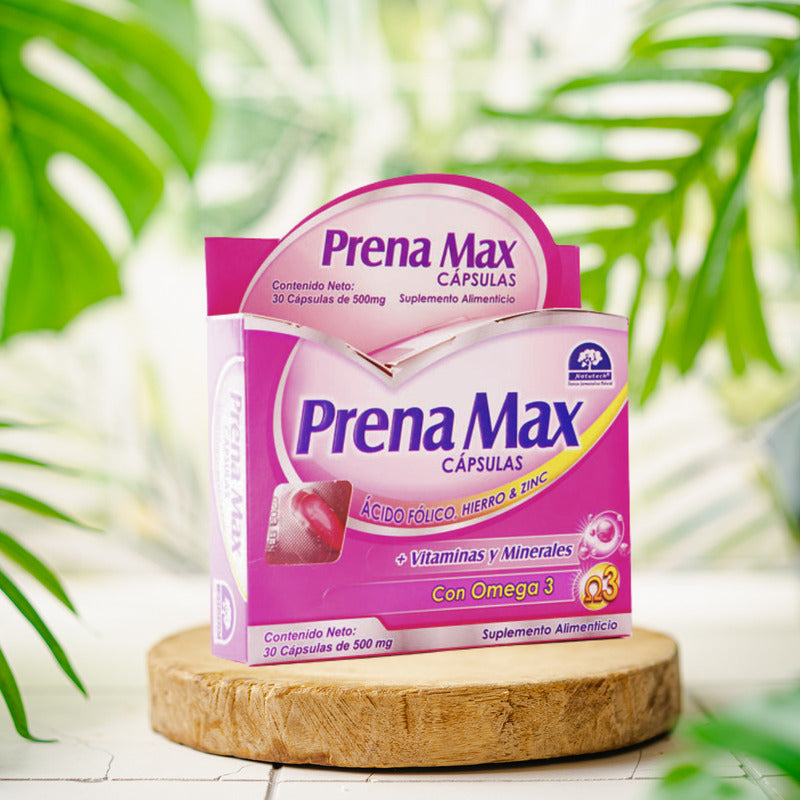Prena Max Caja Con 30 Cápsulas De 500 Mg Natutech Sin Sabor