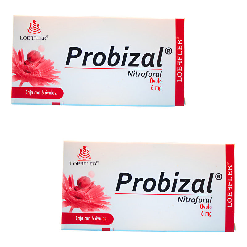Probizal Nitrofural 6 Mg 2 Cajas 6 Óvulos C/u Loeffler