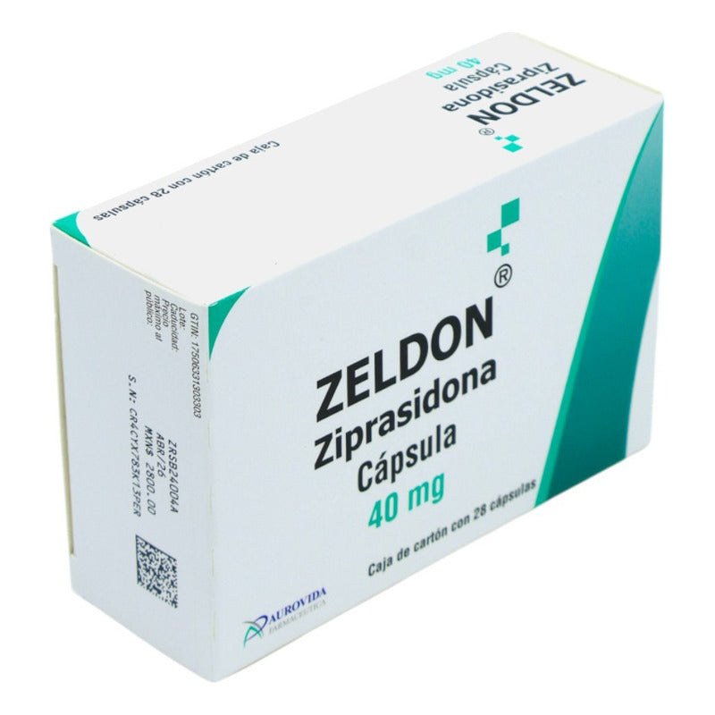 Zeldon Ziprasidona 40mg 28 Cápsulas - Aurovida