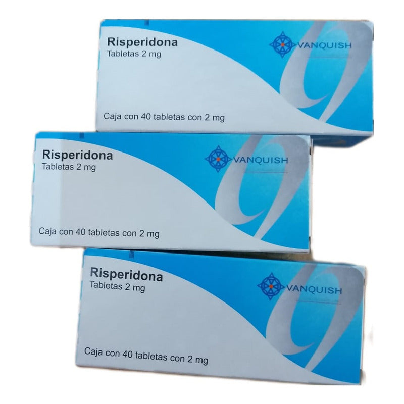 Risperidona 3 Cajas Con 40tabletas De 2mg C/u Vanquish