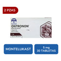 Ontronon Montelukast 5 Mg 2 Cajas Con 30 Tabs Mast C/u Raam
