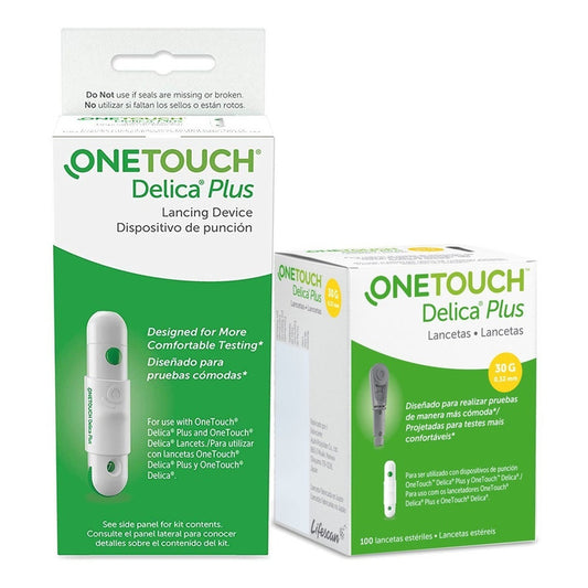 Puncionador Lancetero One Touch Delica Plus Con 100 Lancetas
