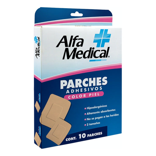 Alfa Medical Parches Adhesivos Color Piel Caja Con 10 Pzas