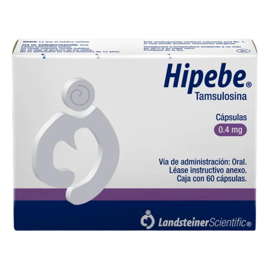 Hipebe Tamsulosina 0.4 Mg 60 Cápsulas Liberación Prolongada_