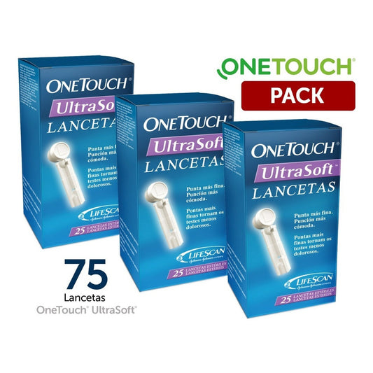 One Touch Lancetas Ultrasoft Paquete Con 75 Lancetas