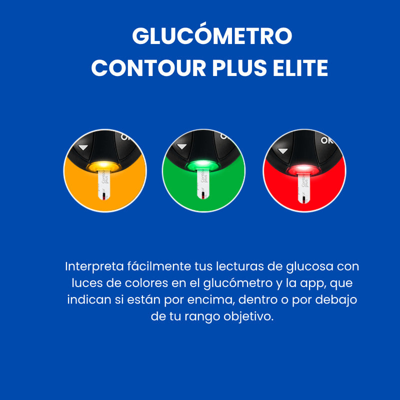 Contour Plus Elite Glucómetro Bluetooth 5 Tiras 5 Lancetas