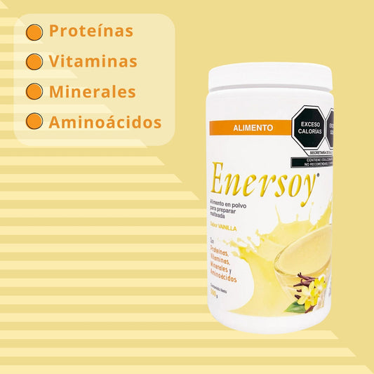 Enersoy Polvo 500 G Para Malteada De Vainilla Con Proteínas Vainilla