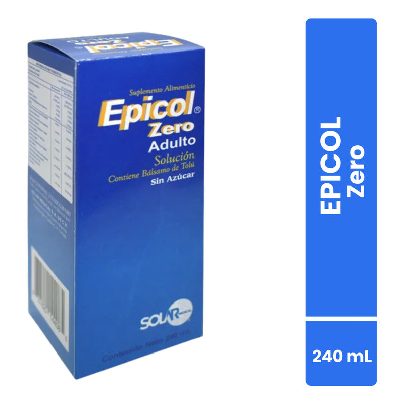 Epicol Zero Adulto Bálsamo De Tolú 240 Ml Solar Medical Sin Sabor