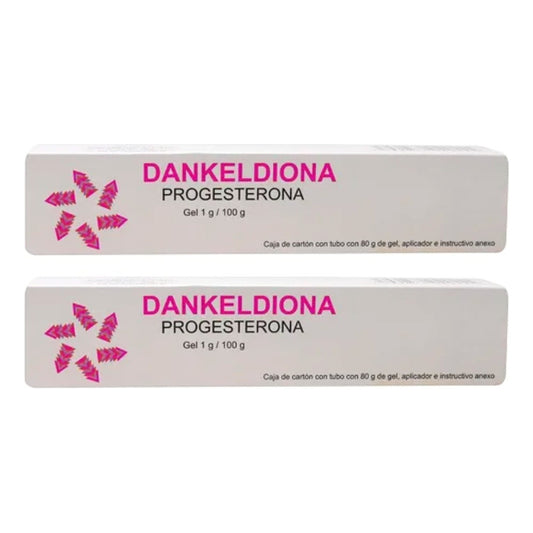 Dankeldiona Progesterona Gel 1 G. 2 Tubos Con 80g C/u Dankel