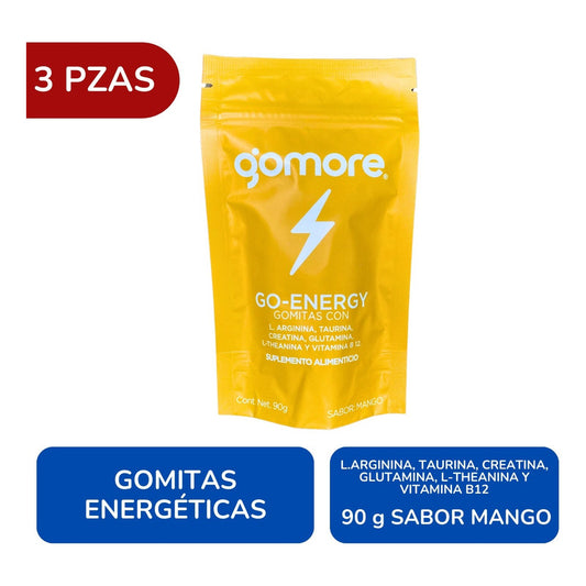Gomore Go-energy Creatina, Glutamina, Arginina 3 Bolsas 90g Mango