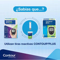 Contour Plus 50 Tiras Reactivas Para Glucómetro Blanco