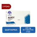Alrex Quetiapina 100 Mg 2 Cajas Con 60 Tabletas C/u Raam
