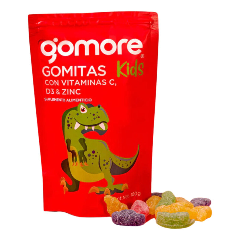 Go-more Kids Gomitas Vitamina C, D3 Y Zinc 180 G Sin Sabor