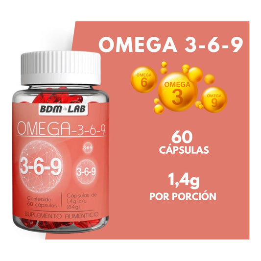 Omega 3,6 Y 9 Bdm Lab 60 Capsulas  Sin Sabor