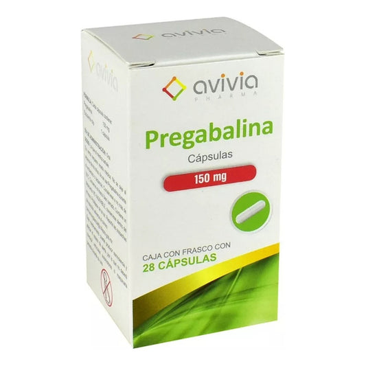 Avivia Pregabalina 150 mg Frasco Con 28 Cápsulas