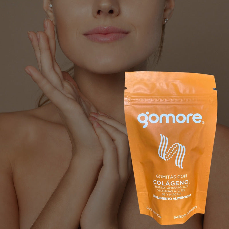 Gomore Gomitas Con Colágeno 3 Bolsas 90 G C/u Durazno