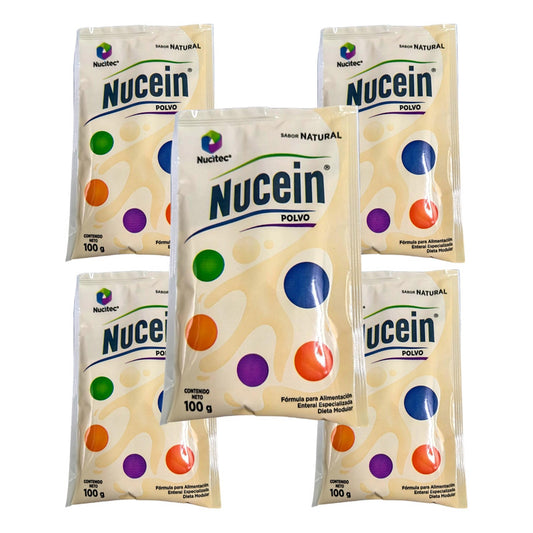 Nucein Polvo Caseinato De Calcio 5 Sobres Con 100 G C/u Sin Sabor