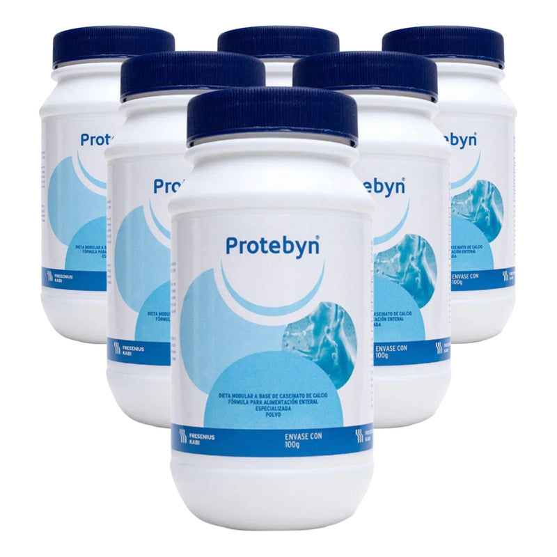 Protebyn Caseinato De Calcio Polvo 6 Botes De 100mg C/u Sin Sabor
