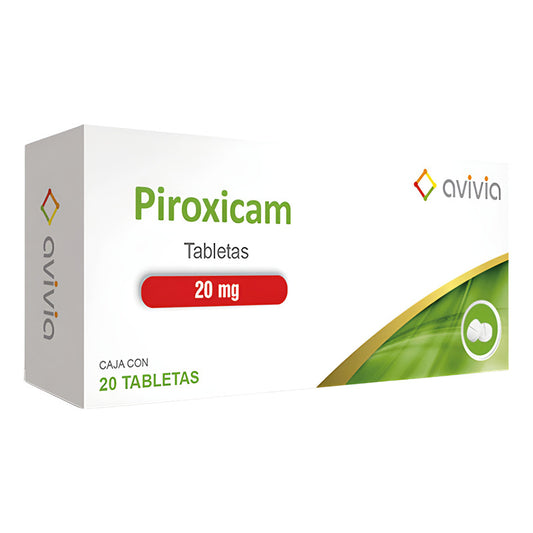 Piroxicam 20 Mg Caja Con 20 Tabletas C/u Avivia Pharma