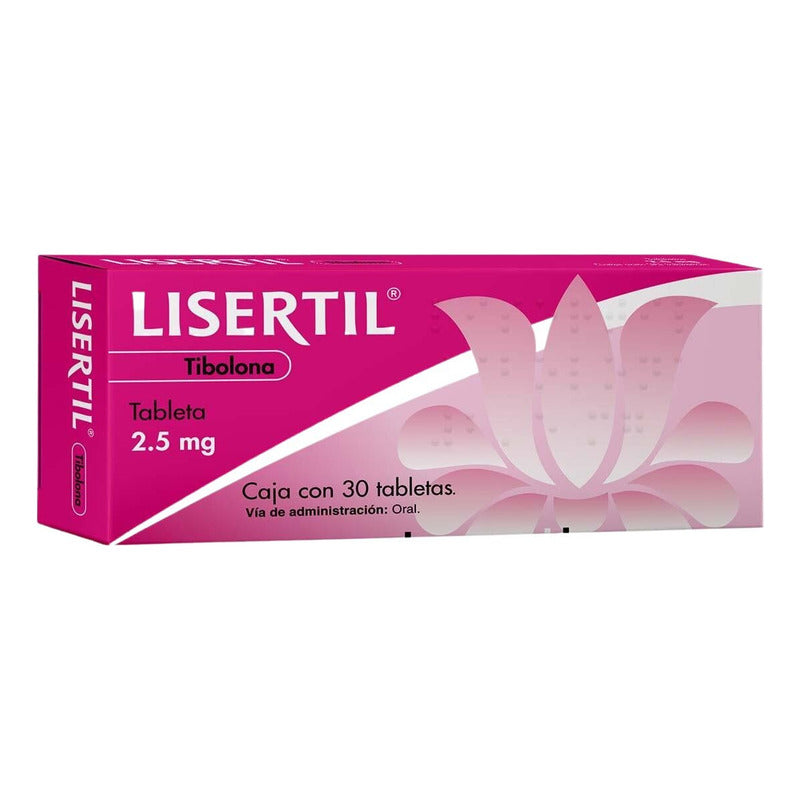 Lisertil (tibolona) Caja Con 30 Tabletas De 2.5mg